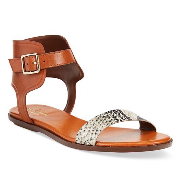 Cole Haan Shoes - Cole Haan Barra Snake Embossed Leather Sandal NWT